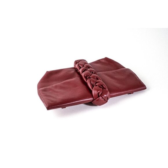 DeMellier Red Clutch with Braided Detail - Picture 7 of 11